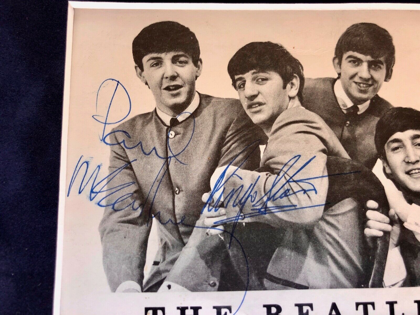 PAUL MCCARTNEY + RINGO STARR SIGNED Beatles PEPPER Autographs Gold Record * COA