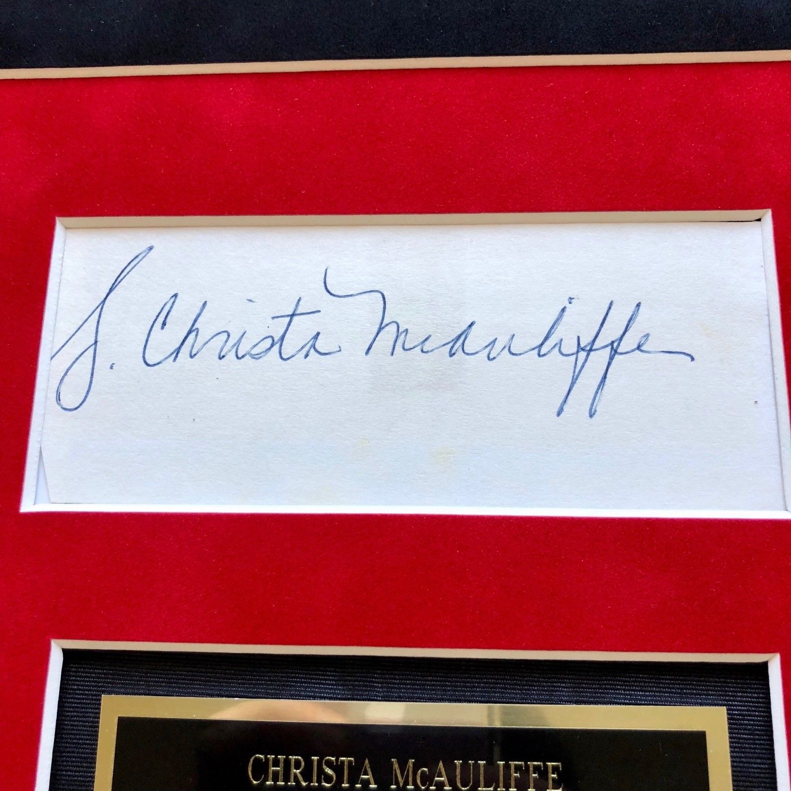 CHRISTA MCAULIFFE * JSA COA * Cut Autograph SIGNED * Challenger STS 51L