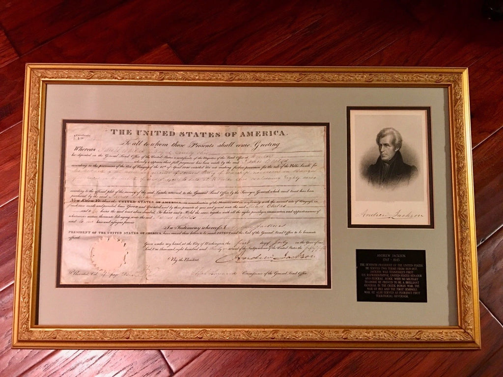 ANDREW JACKSON * AUTOGRAPH 1831 Land Grant SIGNED * As PRESIDENT * Ohio