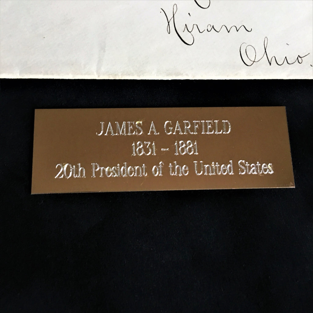 JAMES A. GARFIELD * Rare AUTOGRAPH Signed * Free Frank Envelope * President
