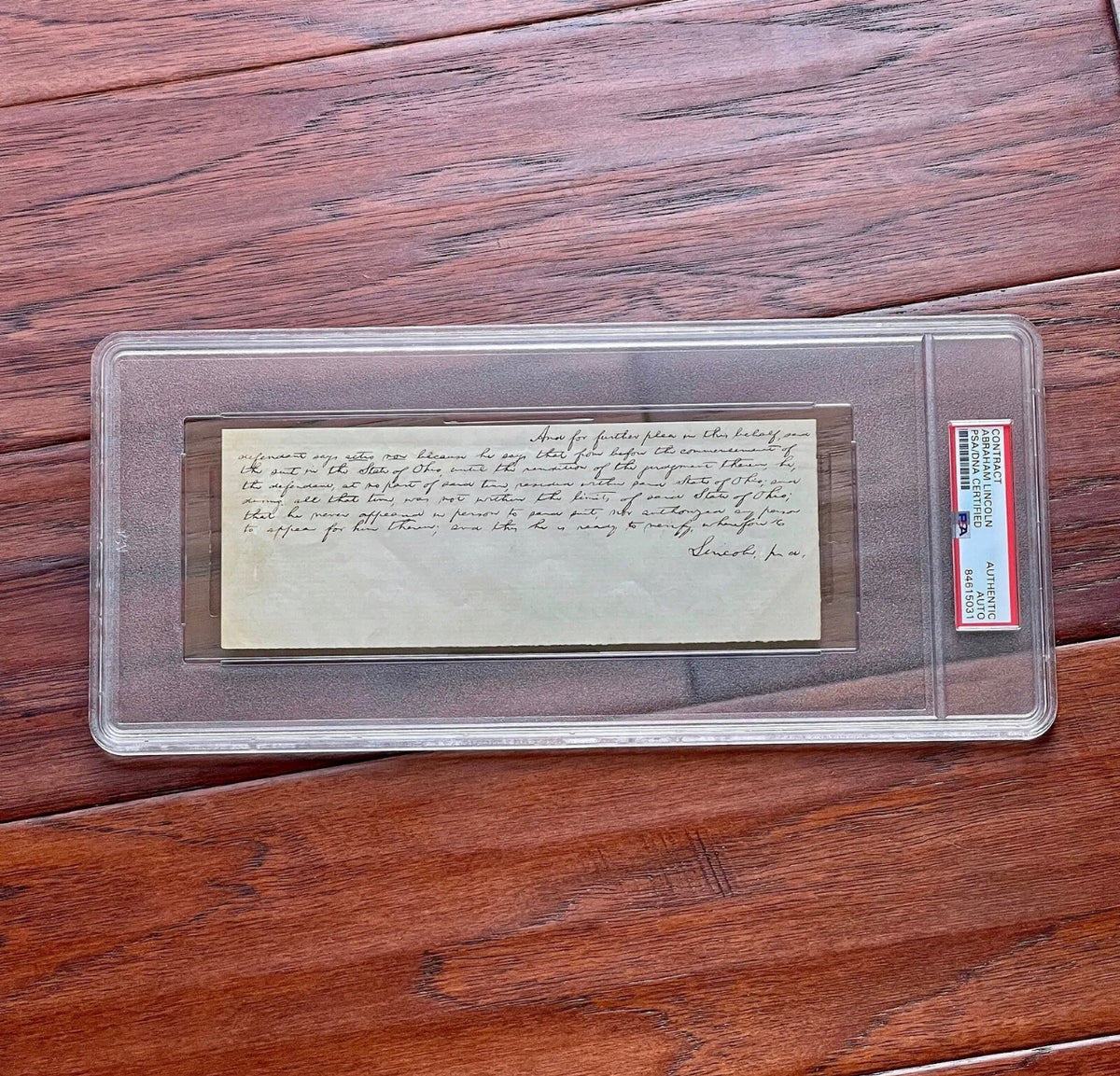 ABRAHAM LINCOLN * PSA/DNA Slab * Autograph Lengthy Handwritten Plea Signed