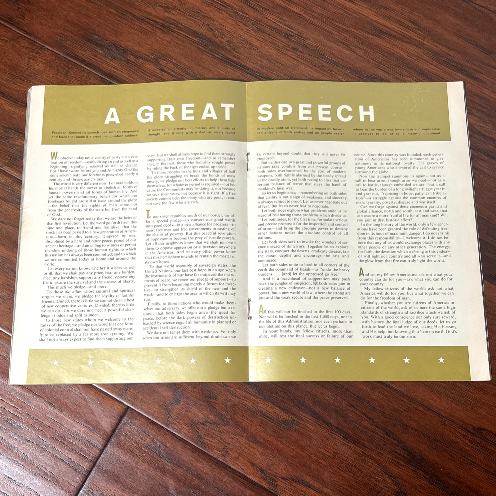 JOHN F. KENNEDY * PSA/DNA * Signed ASK NOT Speech Autograph 2 Days Before Death
