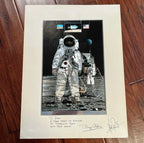 BUZZ ALDRIN * JSA * Autograph Foil Art Etching With Quotation Signed * Apollo 11