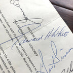 Apollo 1 * JSA * Crew Autograph NASA Document Signed * Roger Chaffee Gus Grissom