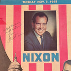 RICHARD NIXON * JSA * Autograph Presidential Campaign Poster Signed * 1968