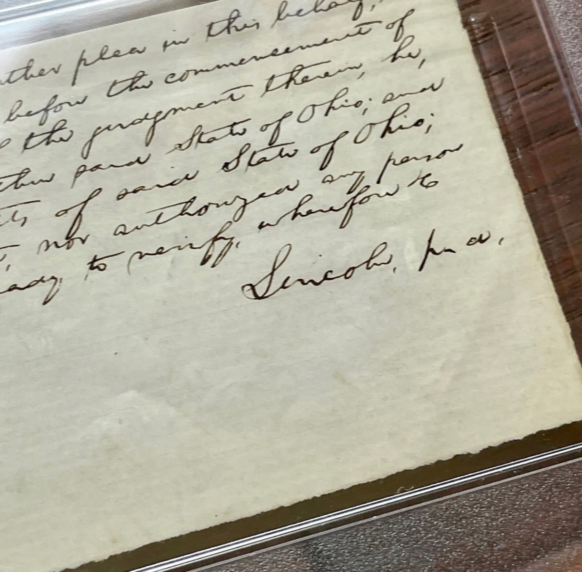 ABRAHAM LINCOLN * PSA/DNA Slab * Autograph Lengthy Handwritten Plea Signed