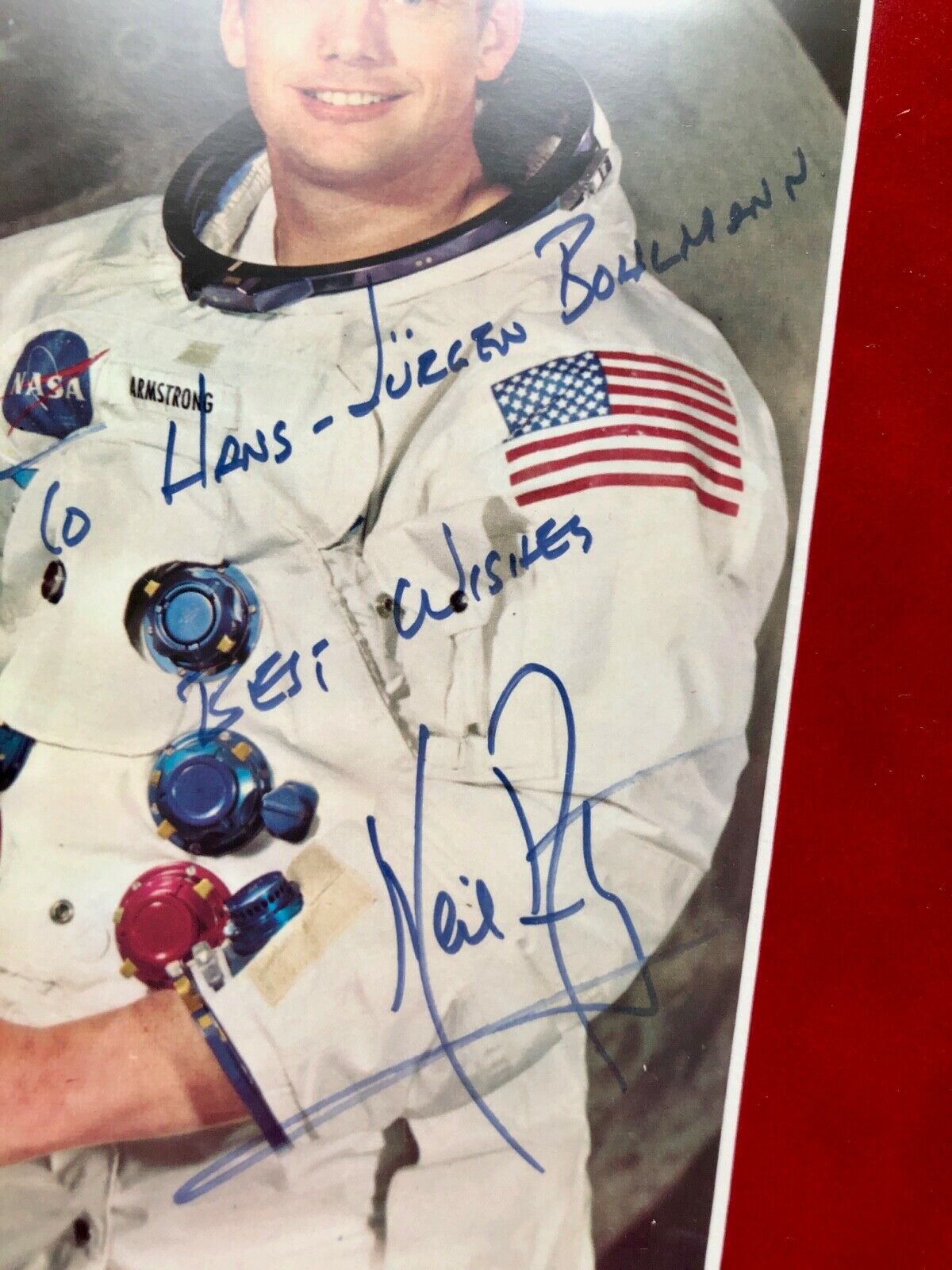 NEIL ARMSTRONG * BECKETT BAS * AUTOGRAPH WSS NASA LITHO * Apollo 11 Signed