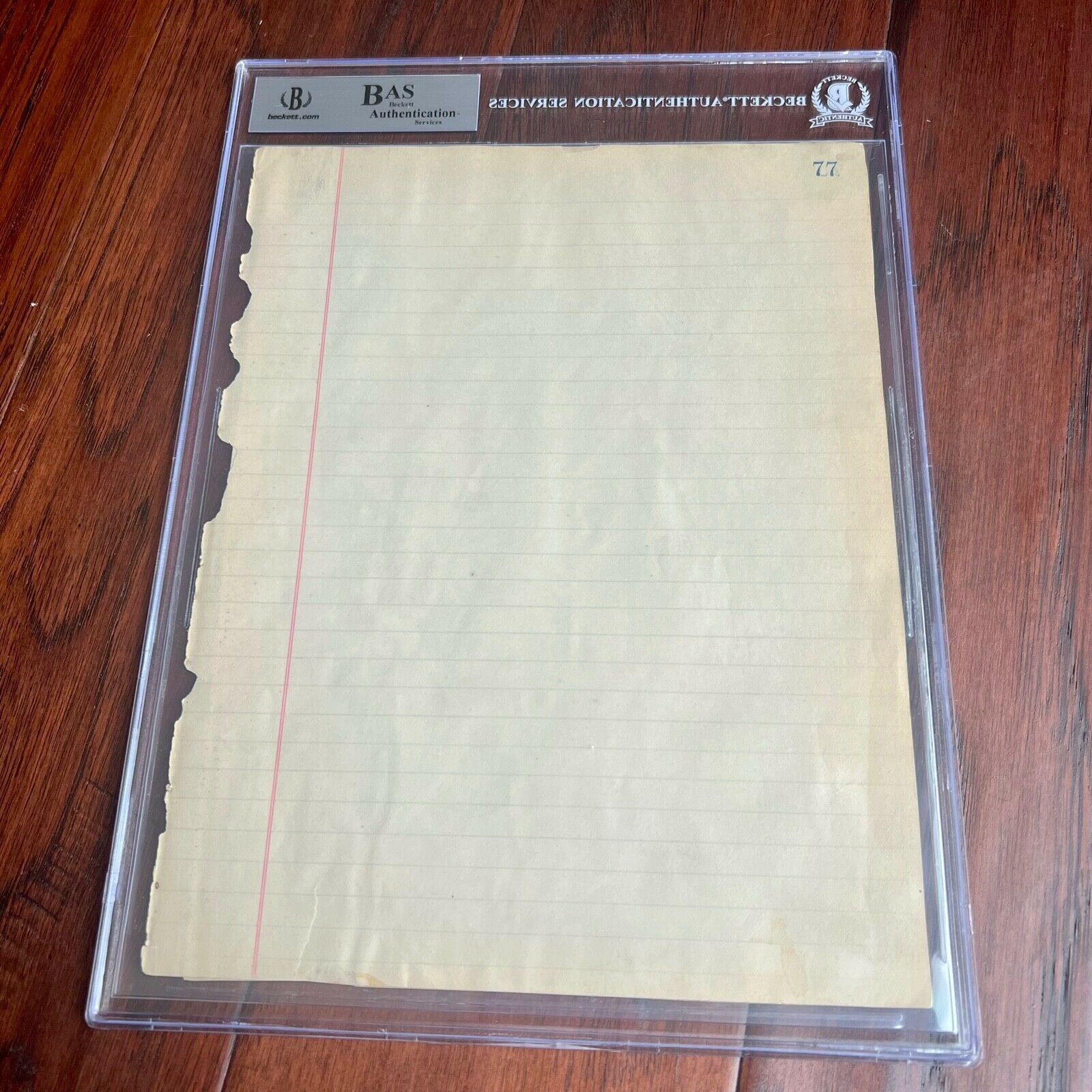 THOMAS EDISON * BECKETT BAS* AUTOGRAPH Company Transfer Corporate Minutes SIGNED