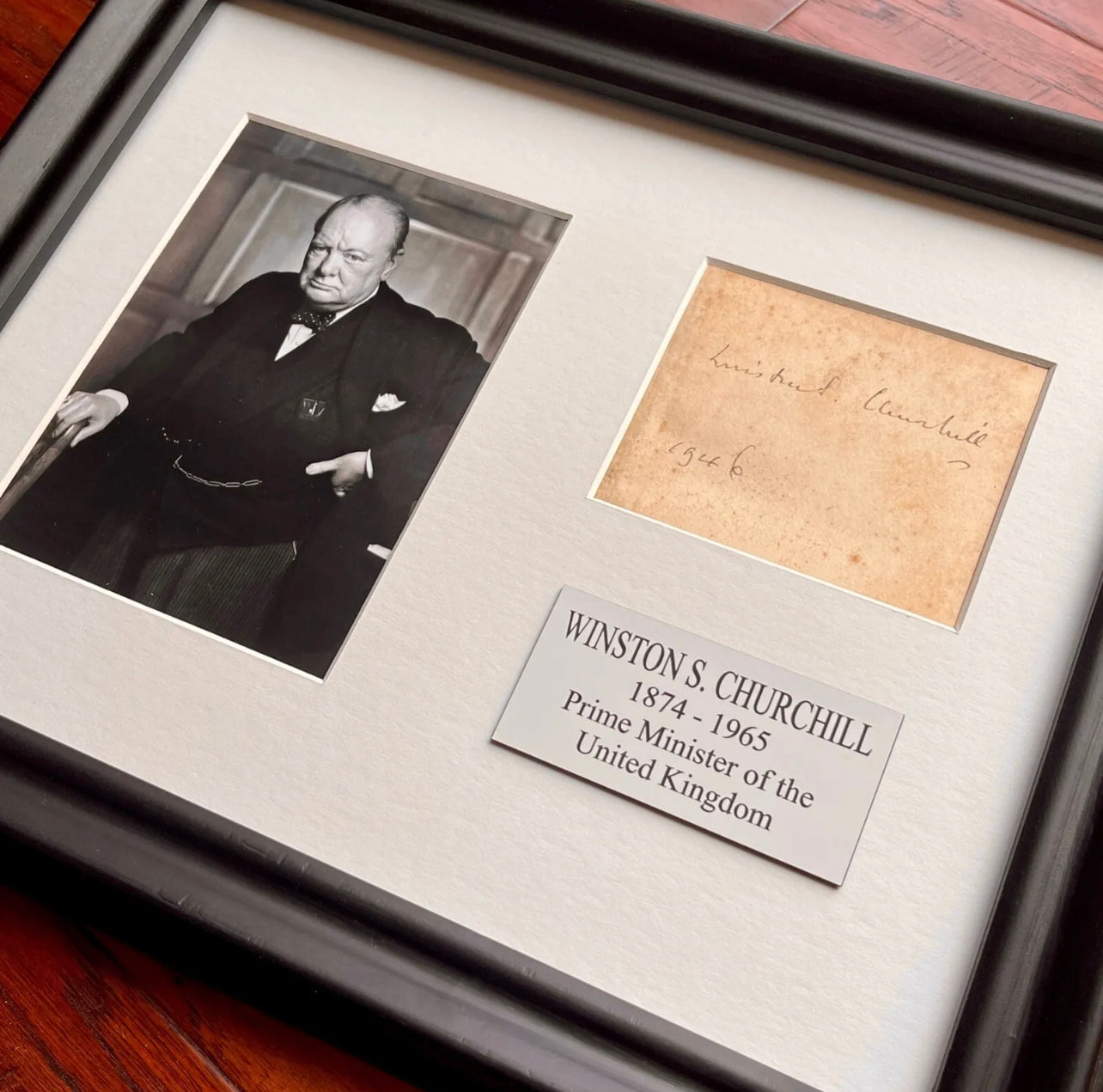 WINSTON CHURCHILL * JSA * UK Prime Minister AUTOGRAPH Cut Signature SIGNED 1946