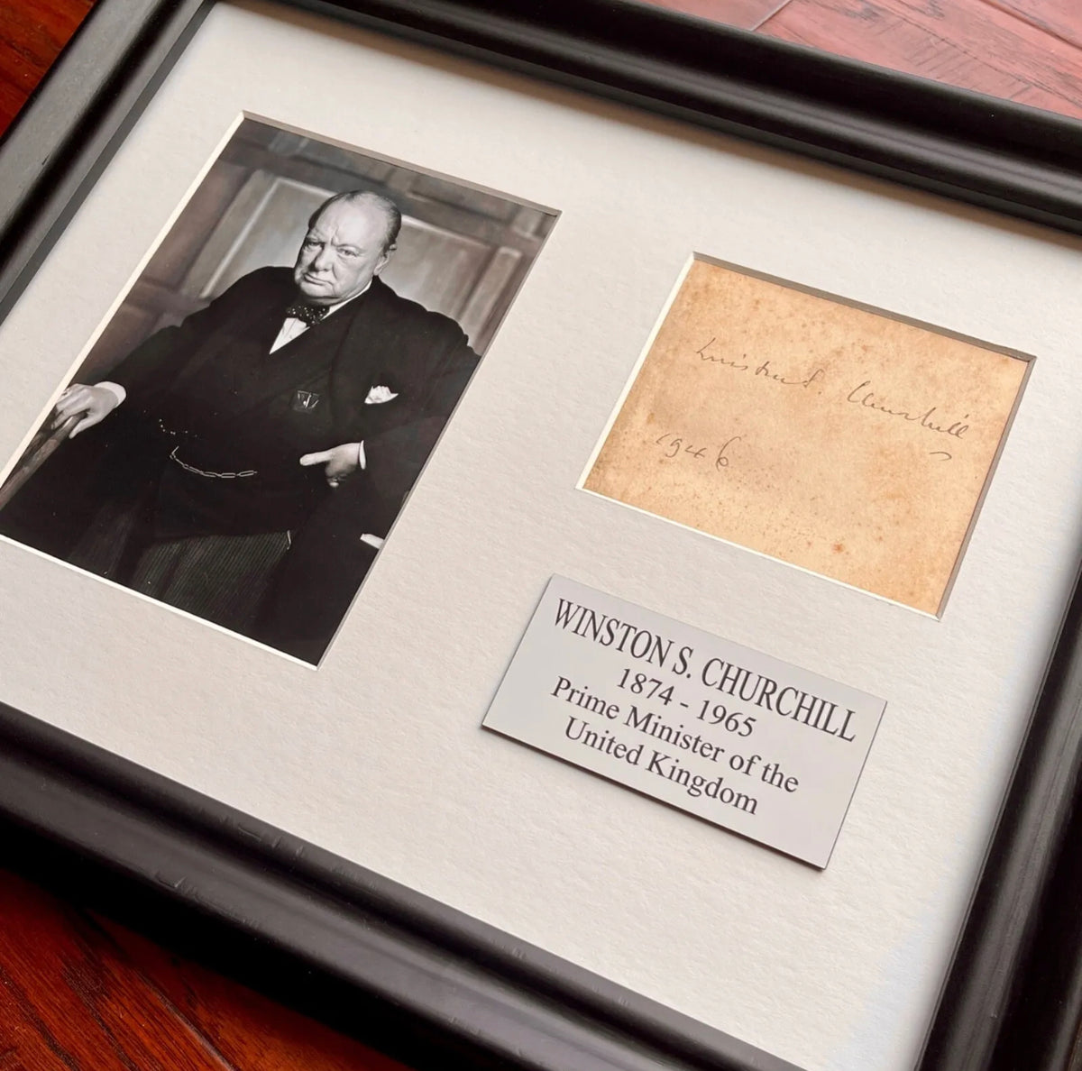 WINSTON CHURCHILL * JSA * UK Prime Minister AUTOGRAPH Cut Signature SIGNED 1946