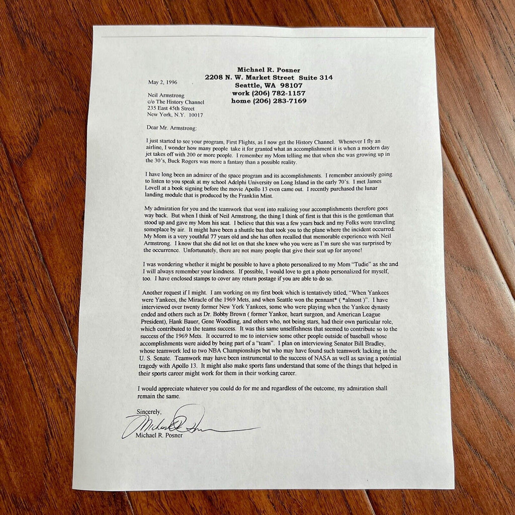 NEIL ARMSTRONG * JSA * Bold Signed NASA White Space Suit Photo Autograph