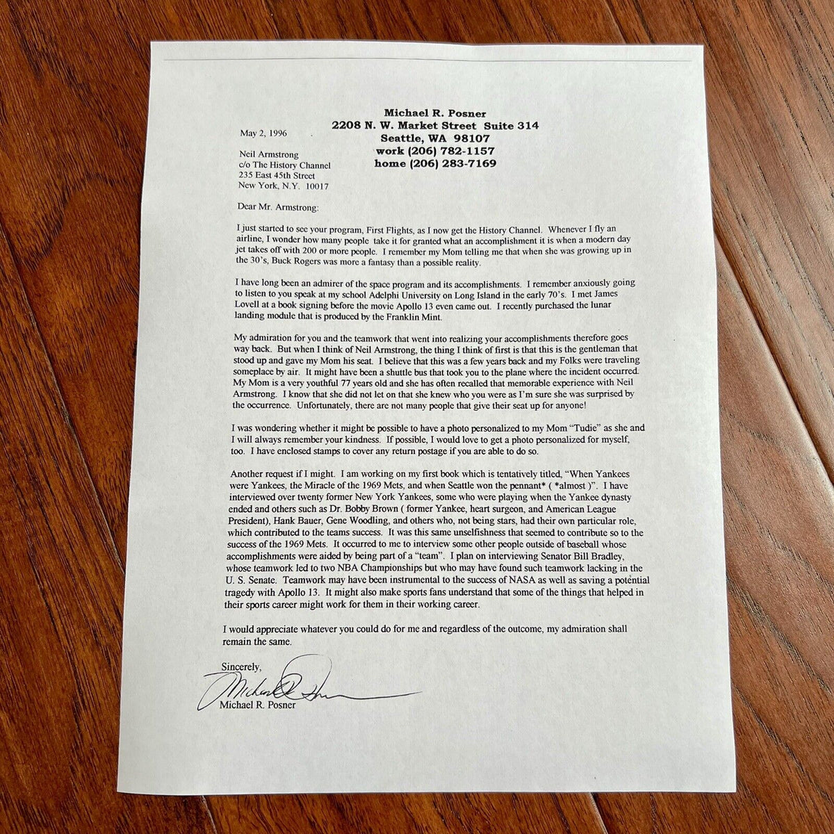 NEIL ARMSTRONG * JSA * Bold Signed NASA White Space Suit Photo Autograph