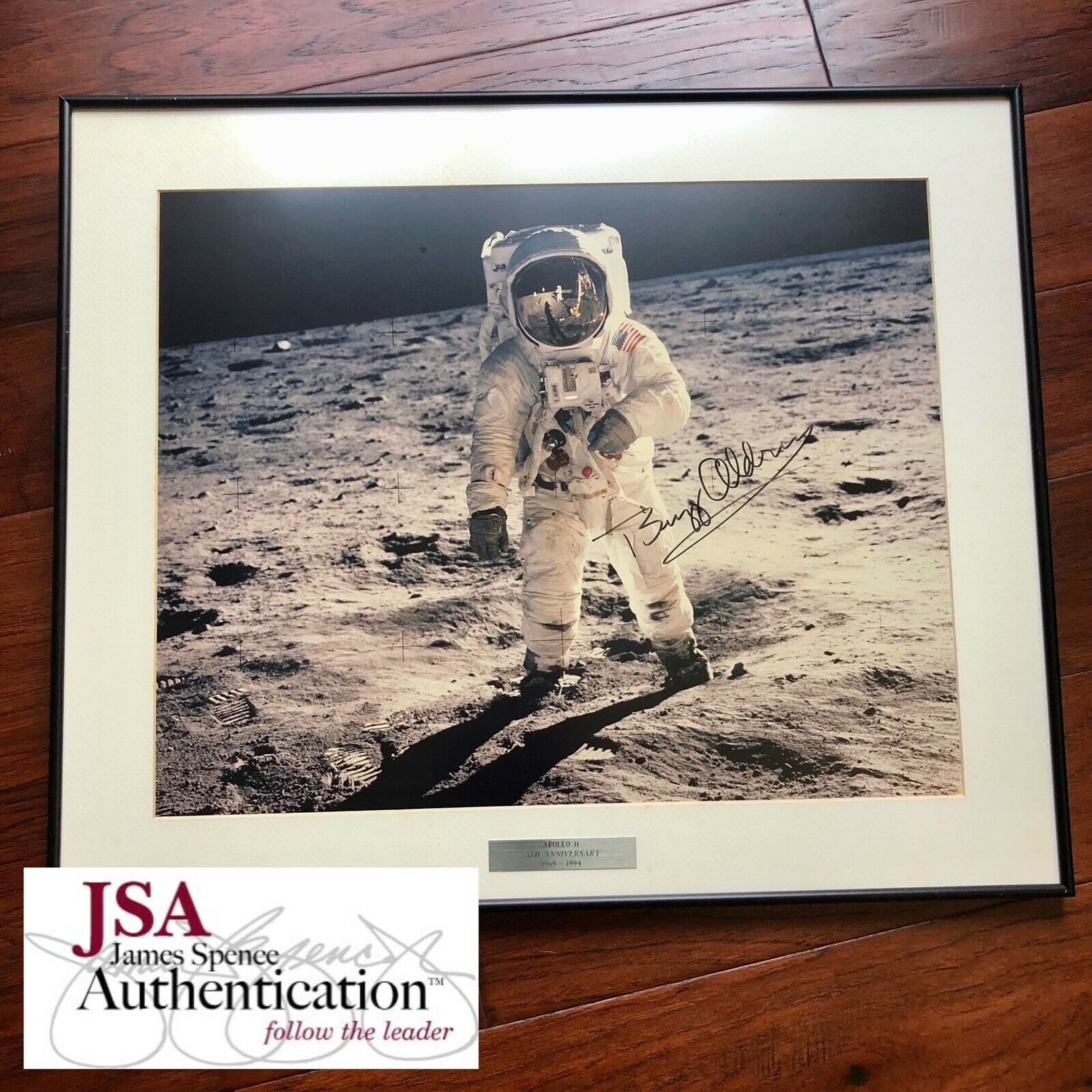 BUZZ ALDRIN * JSA LOA * 15x19 Autograph Photo Signed Apollo 11 Visor Shot Poster