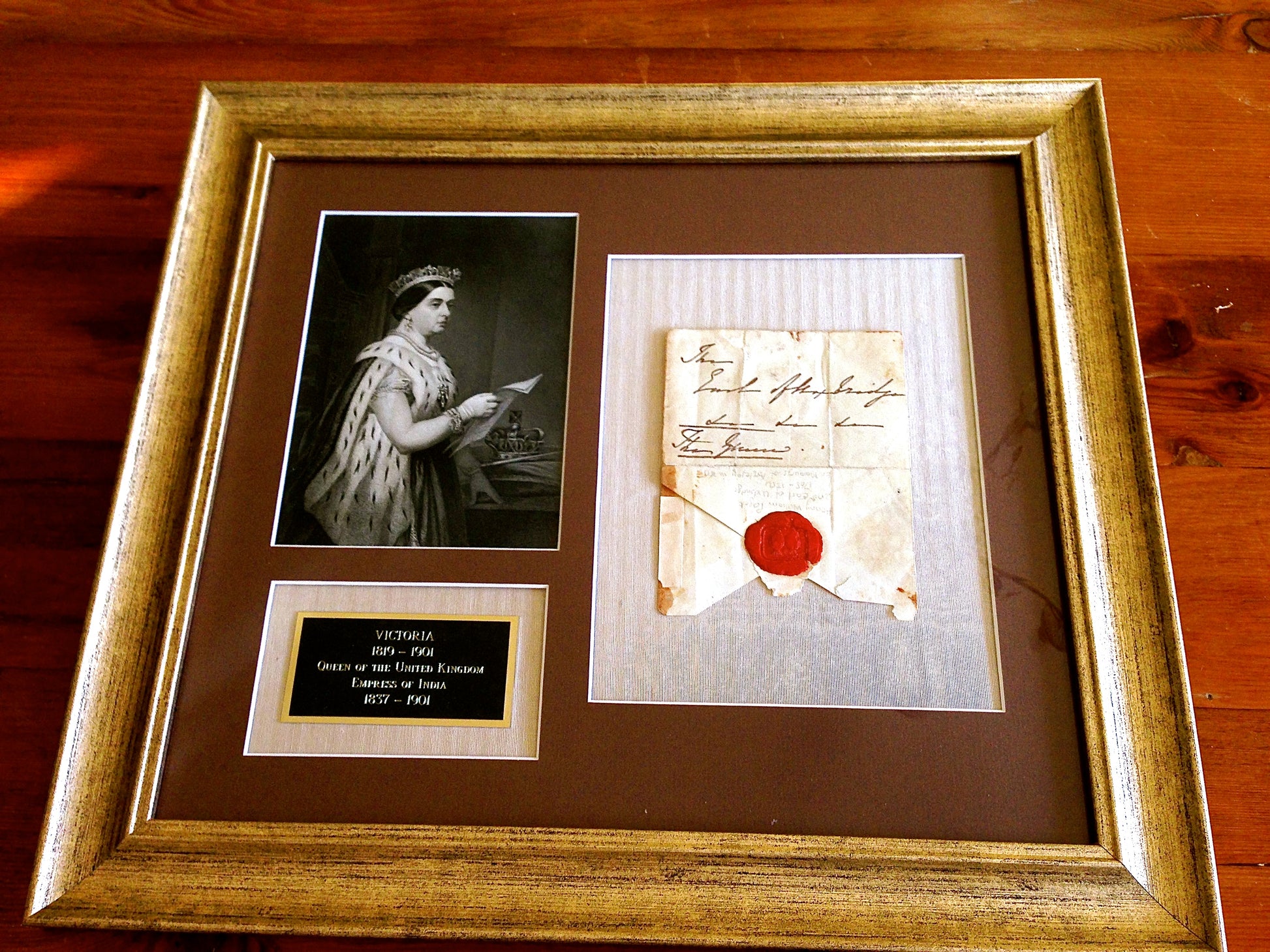 QUEEN VICTORIA * HAND SIGNED Envelope * Autographed "The Queen" * WAX SEAL