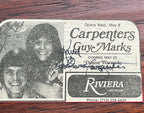 CARPENTERS * KAREN + RICHARD * JSA * Autograph Duo Newspaper Ad Signed