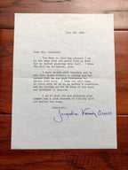 JACQUELINE KENNEDY * PSA/DNA * AUTOGRAPH Typed Letter SIGNED To Mom's Caretaker