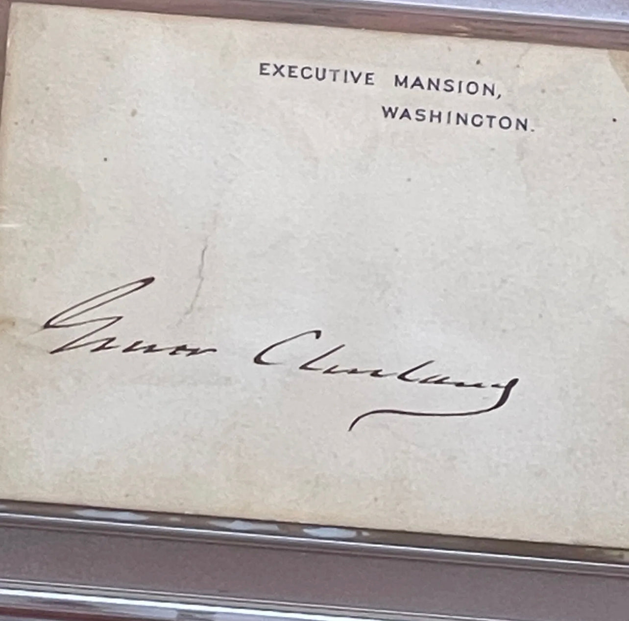 GROVER CLEVELAND * PSA/DNA Executive Mansion Autograph Card Signed as PRESIDENT
