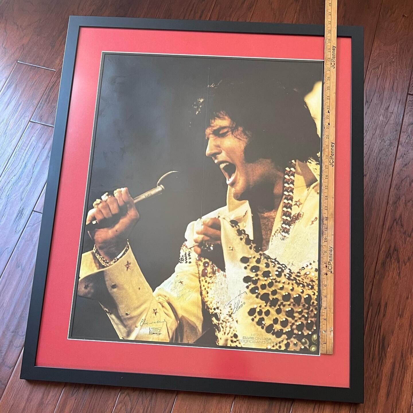 ELVIS PRESLEY * JSA & EPPERSON COA * Signed XXL Concert Poster Autograph Display