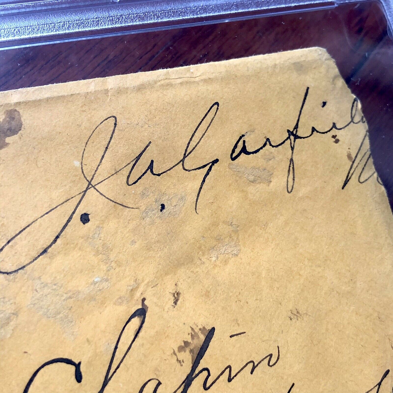 JAMES A. GARFIELD * PSA/DNA Slabbed * Autograph Envelope Signed * President