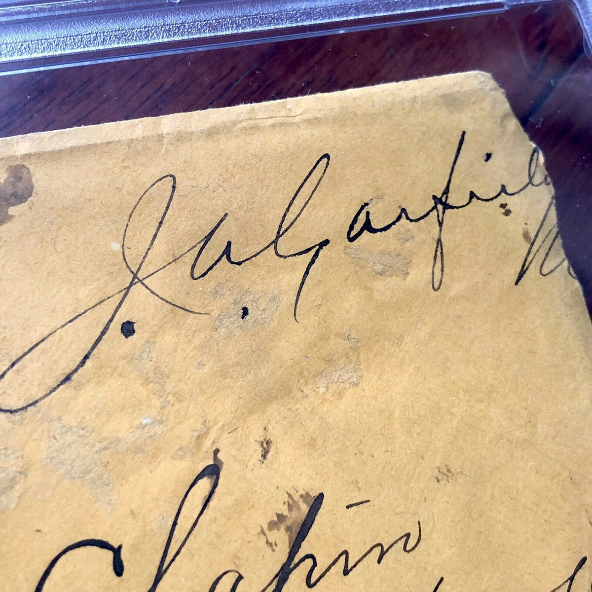 JAMES A. GARFIELD * PSA/DNA Slabbed * Autograph Envelope Signed * President
