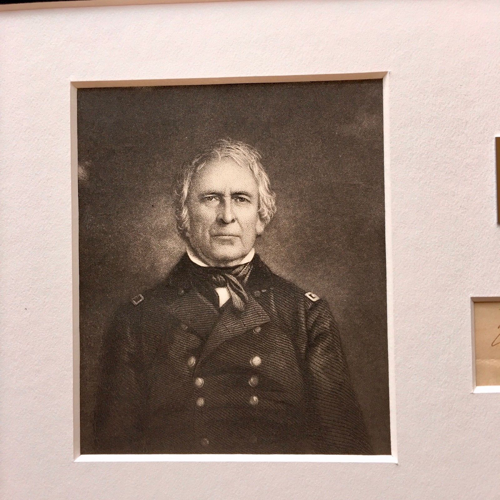 ZACHARY TAYLOR * JSA COA * AUTOGRAPH Cut Signed * Major Genl US ARMY