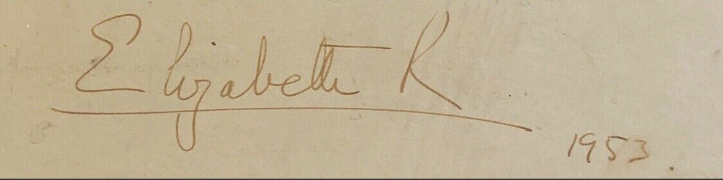 QUEEN ELIZABETH II * JSA LOA * Signed 16x22 Coronation Year Autograph Portrait *