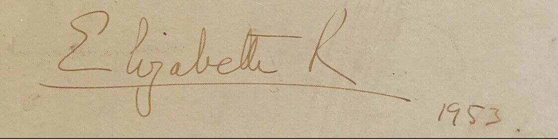 QUEEN ELIZABETH II * JSA LOA * Signed 16x22 Coronation Year Autograph Portrait *