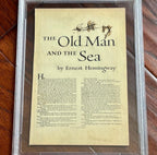 ERNEST HEMINGWAY * PSA * Autograph "OLD MAN AND THE SEA" Souvenir Print Signed