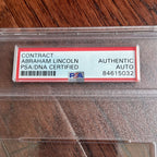 ABRAHAM LINCOLN * PSA/DNA Slab * Autograph Lengthy Handwritten Plea Signed