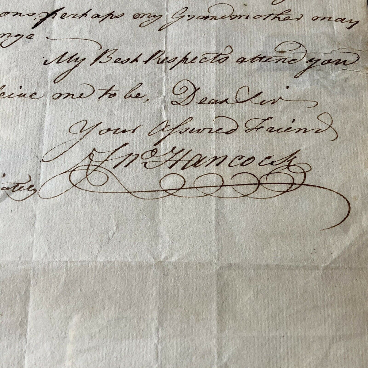 JOHN HANCOCK * PSA/DNA * Handwritten Autograph Letter Signed SLAVERY Content *