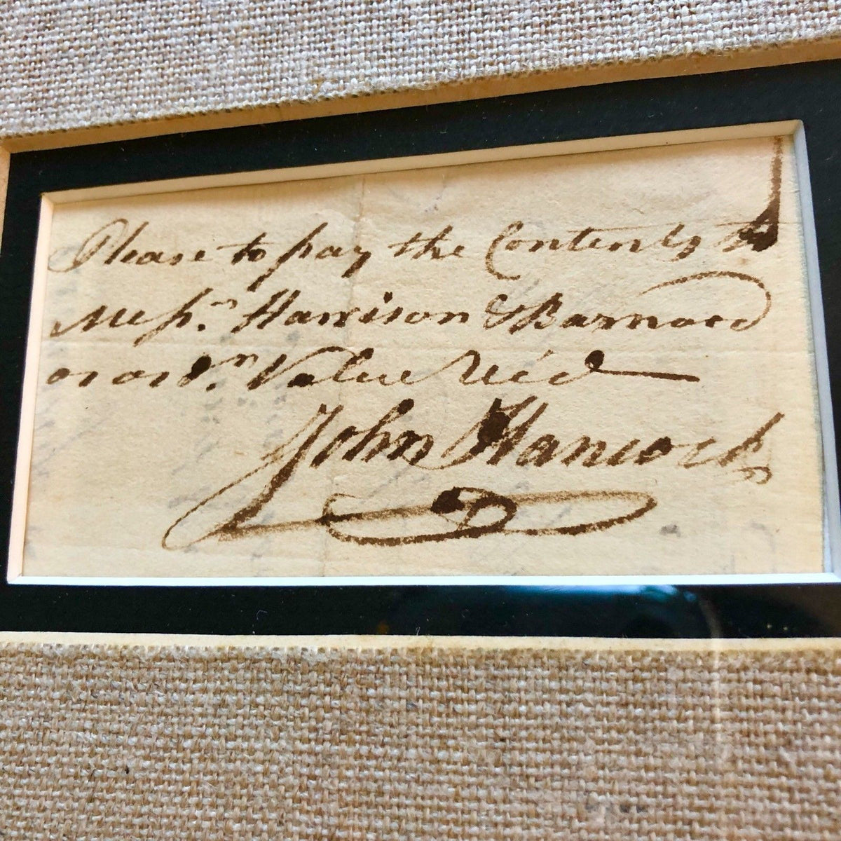 JOHN HANCOCK * AUTOGRAPH Receipt SIGNED to British Loyalist * Revolutionary War