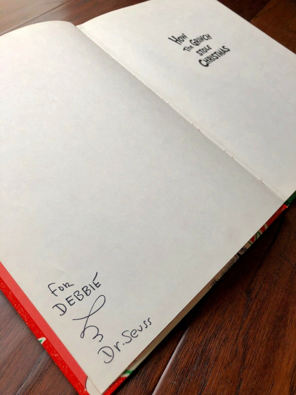 DR. SEUSS * BAS * AUTOGRAPH "How The Grinch Stole Christmas" SIGNED Xmas Classic