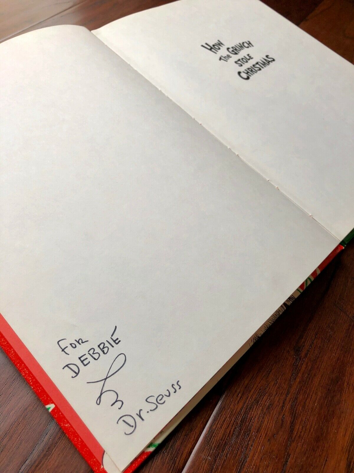 DR. SEUSS * BAS * AUTOGRAPH "How The Grinch Stole Christmas" SIGNED Xmas Classic