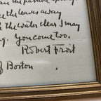 ROBERT FROST * JSA LOA * Handwritten Autograph Poem Signed "The Pasture Spring"