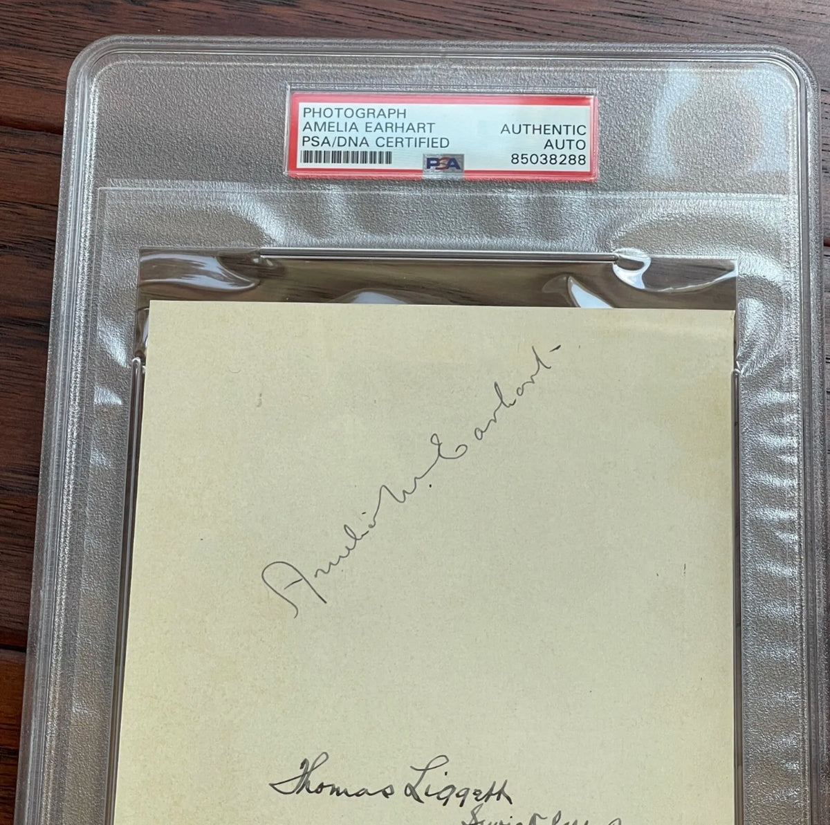 AMELIA EARHART * PSA/DNA * AUTOGRAPH Full Signature Photo SIGNED Trans-Atlantic