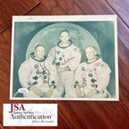 APOLLO 11 * JSA * Uninscribed Crew Signed Red # Photo Autograph Neil Armstrong