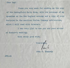 JOHN F. KENNEDY * PSA * Autograph Letter Signed 1953 Signature Jack JFK