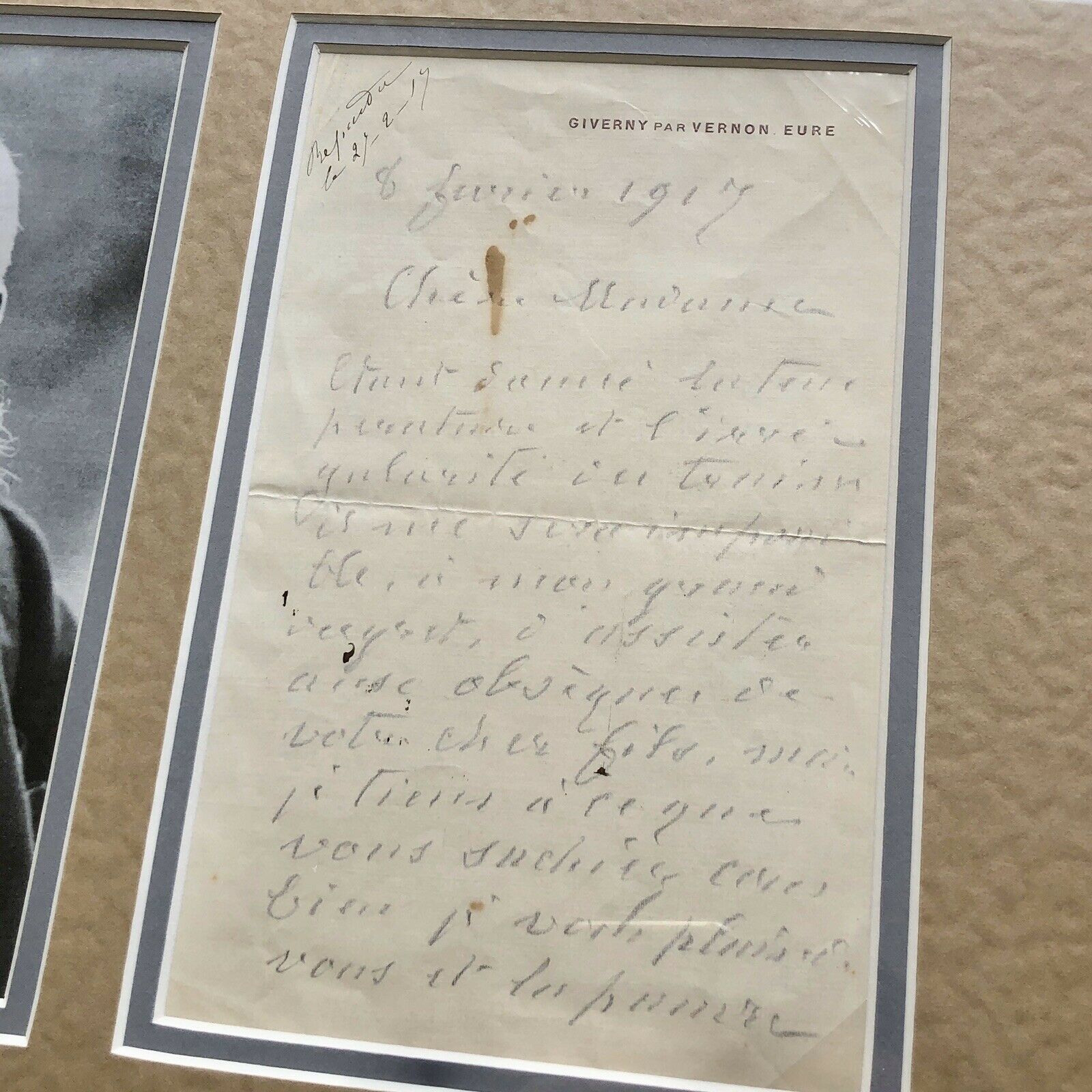 CLAUDE MONET * BAS PSA * Handwritten Autograph Letter Signed * Painting Painter