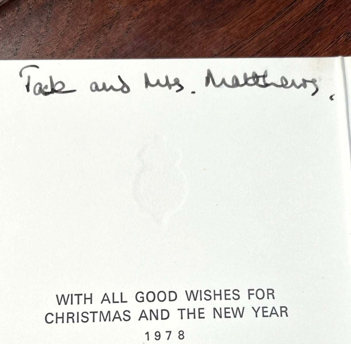 KING CHARLES III * PSA/DNA * Signed 1978 Christmas Card Autograph * Prince