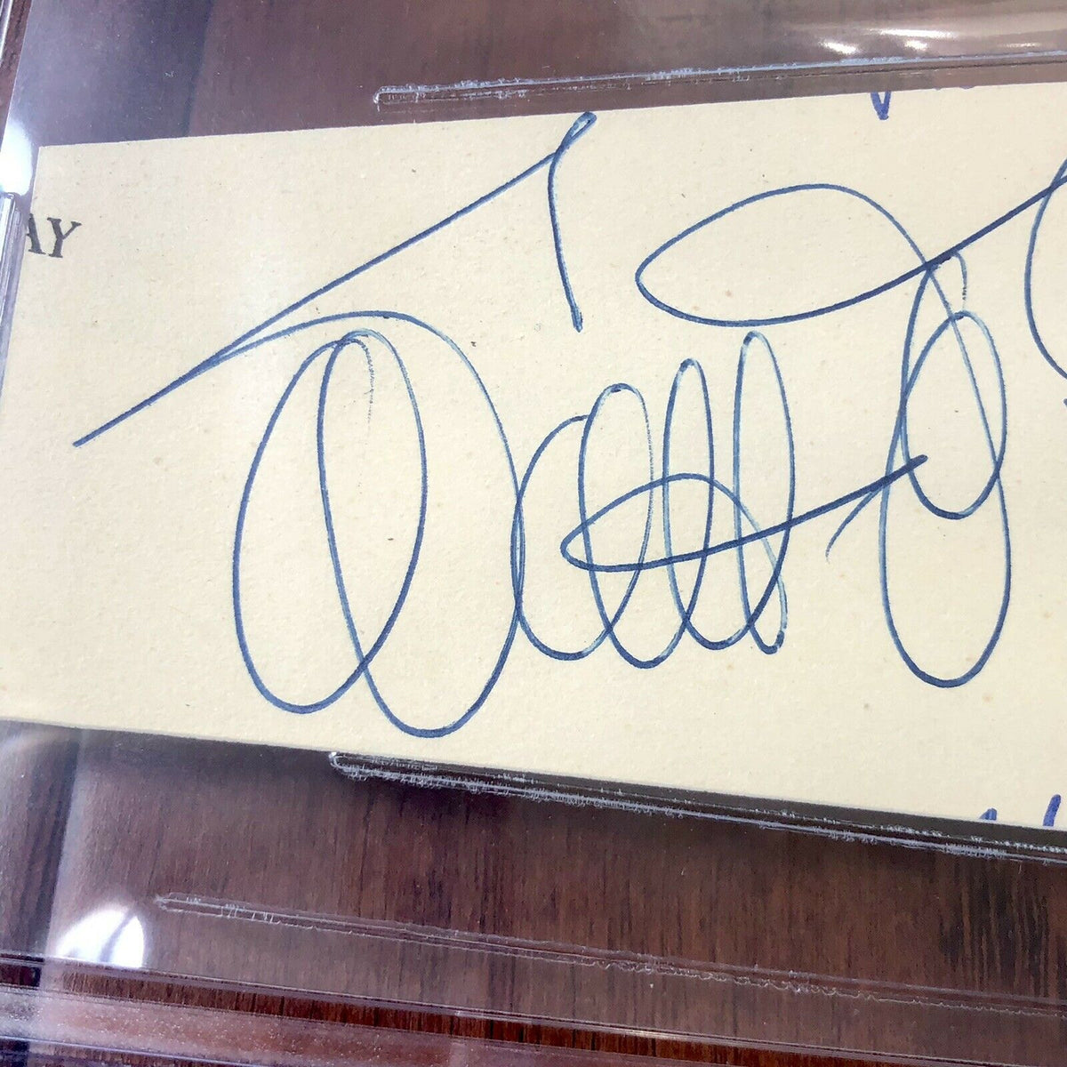 WALT DISNEY * Beckett BAS Slabbed * Large Autograph Cut Signature Signed *