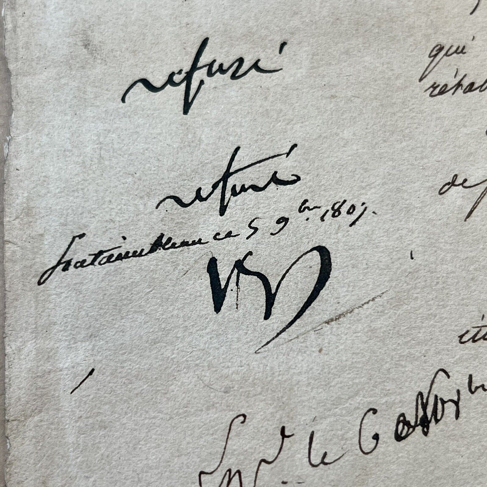 NAPOLEON BONAPARTE * JSA LOA * Signed Requests For Leaves of Absence Autograph