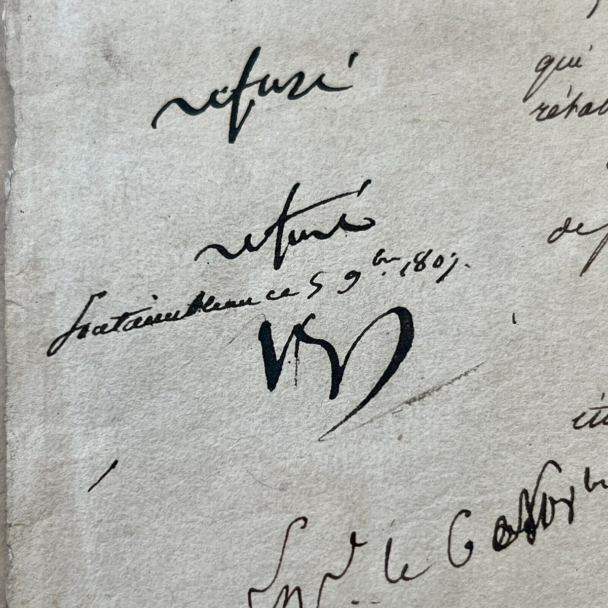 NAPOLEON BONAPARTE * JSA LOA * Signed Requests For Leaves of Absence Autograph