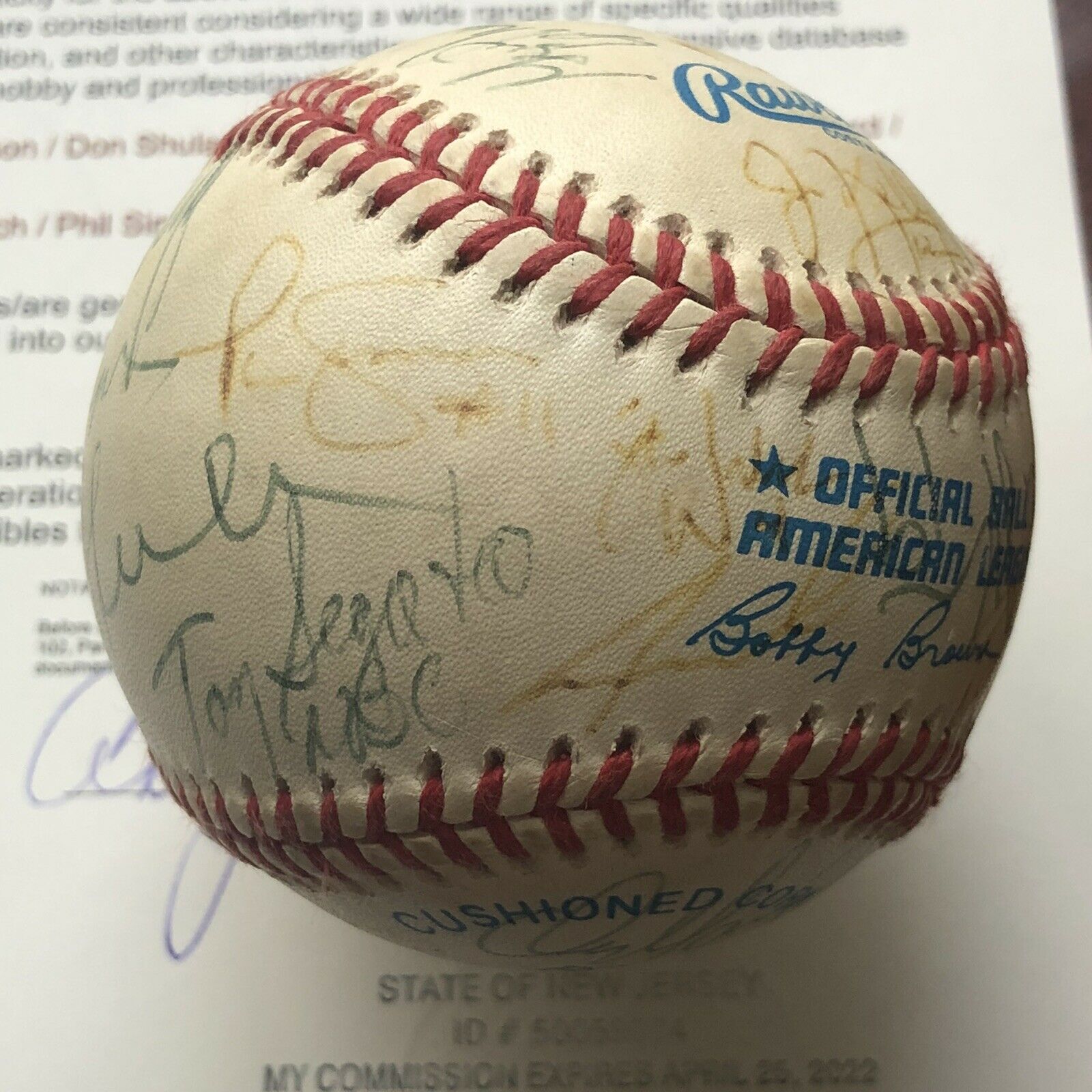 DONALD TRUMP & OJ SIMPSON * JSA LOA * Proof Autograph Signed Rawlings Baseball