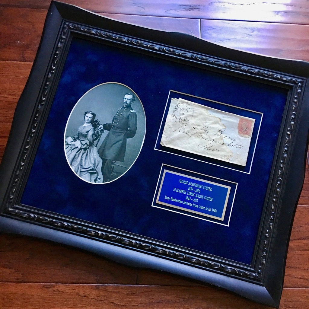 GEORGE CUSTER * Early Handwritten AUTOGRAPH Envelope Signed * Courting His Wife!