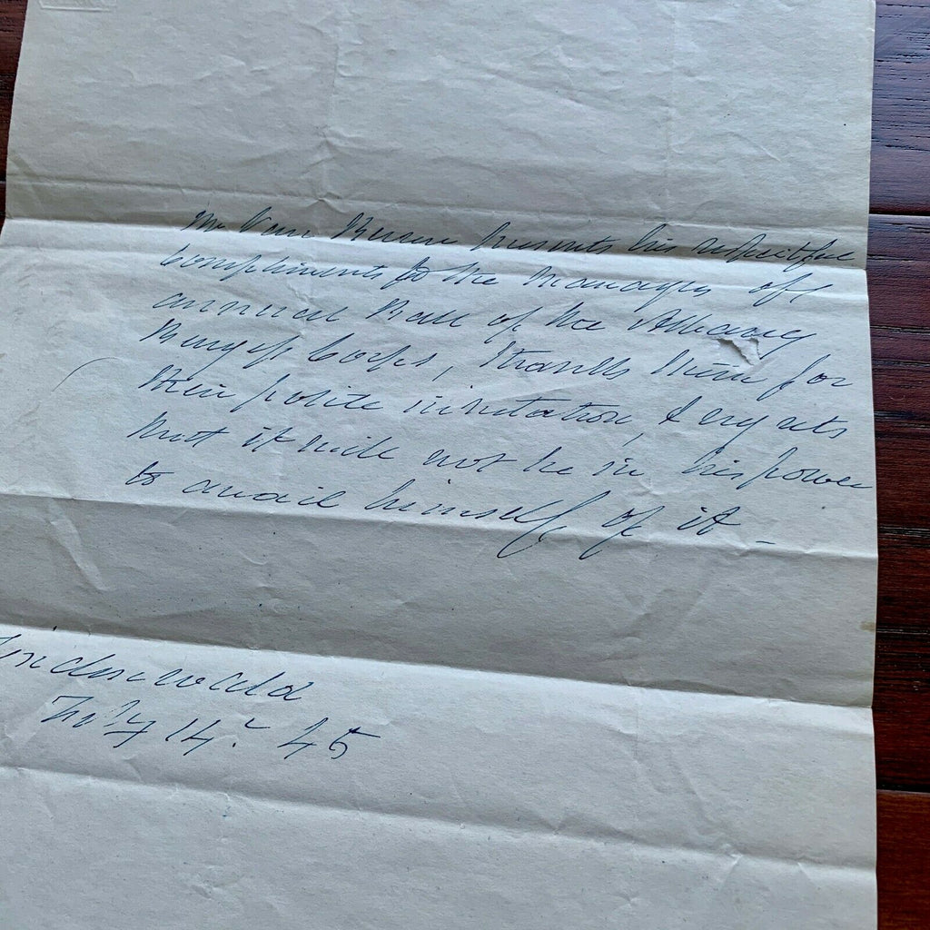 MARTIN VAN BUREN * JSA * Handwritten AUTOGRAPH Letter SIGNED