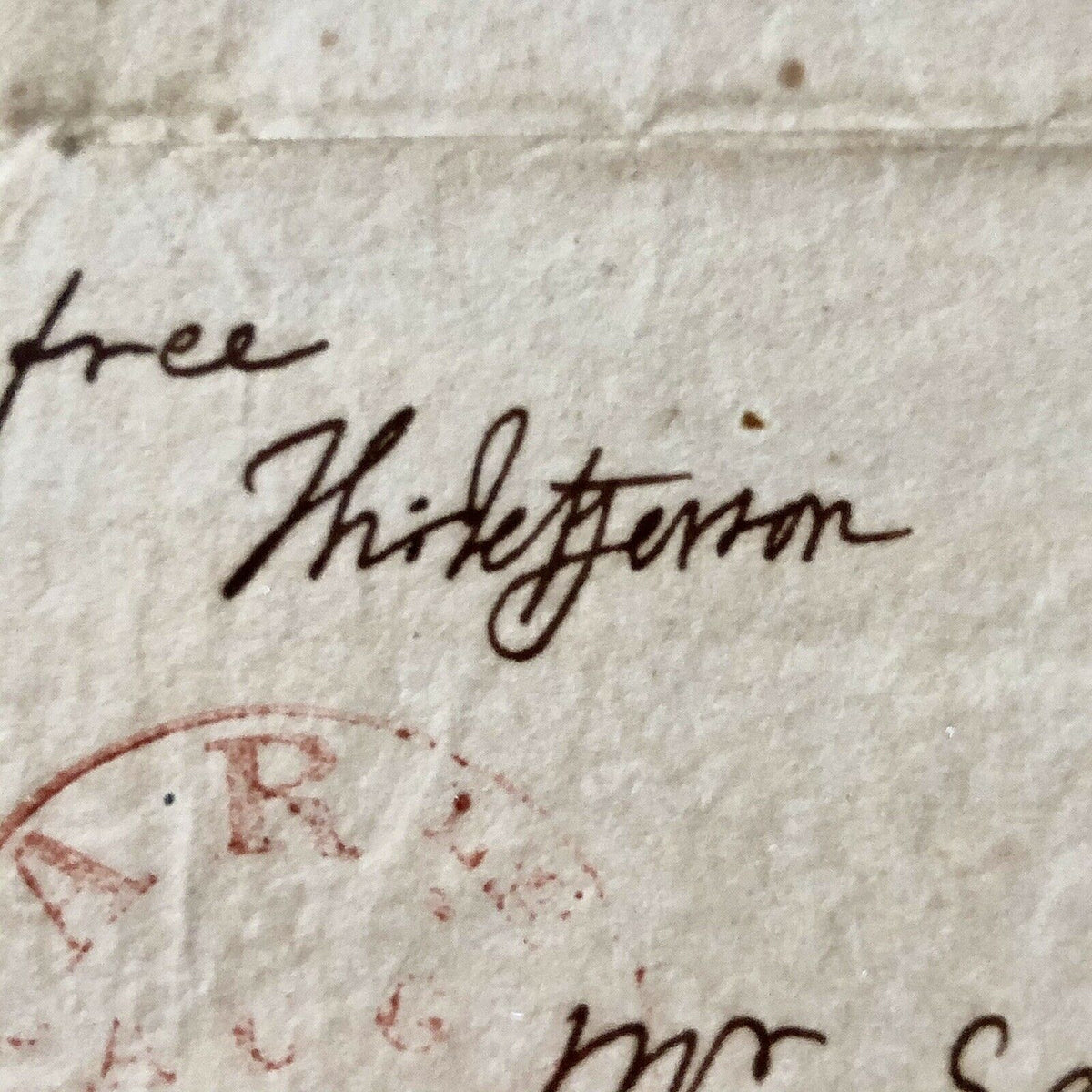 THOMAS JEFFERSON * BAS BECKETT 10 * Autograph Free Frank Envelope Signed *