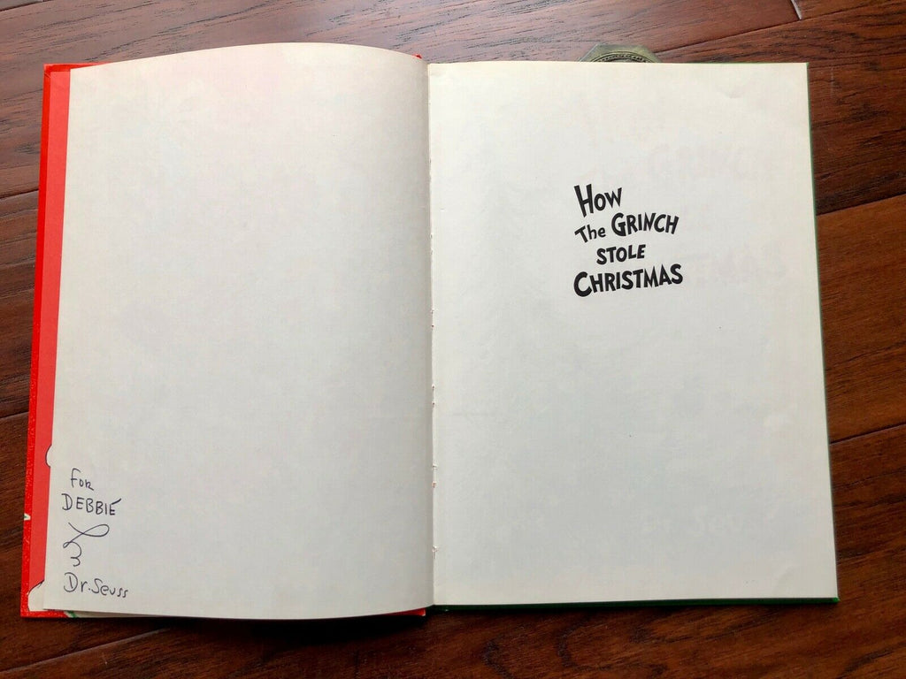 DR. SEUSS * BAS * AUTOGRAPH "How The Grinch Stole Christmas" SIGNED Xmas Classic