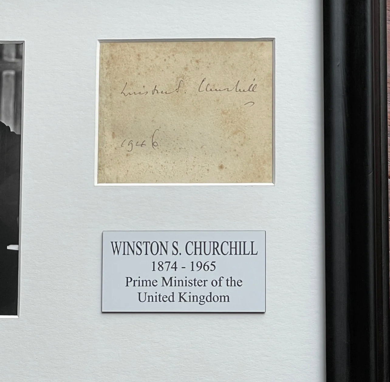 WINSTON CHURCHILL * JSA * UK Prime Minister AUTOGRAPH Cut Signature SIGNED 1946