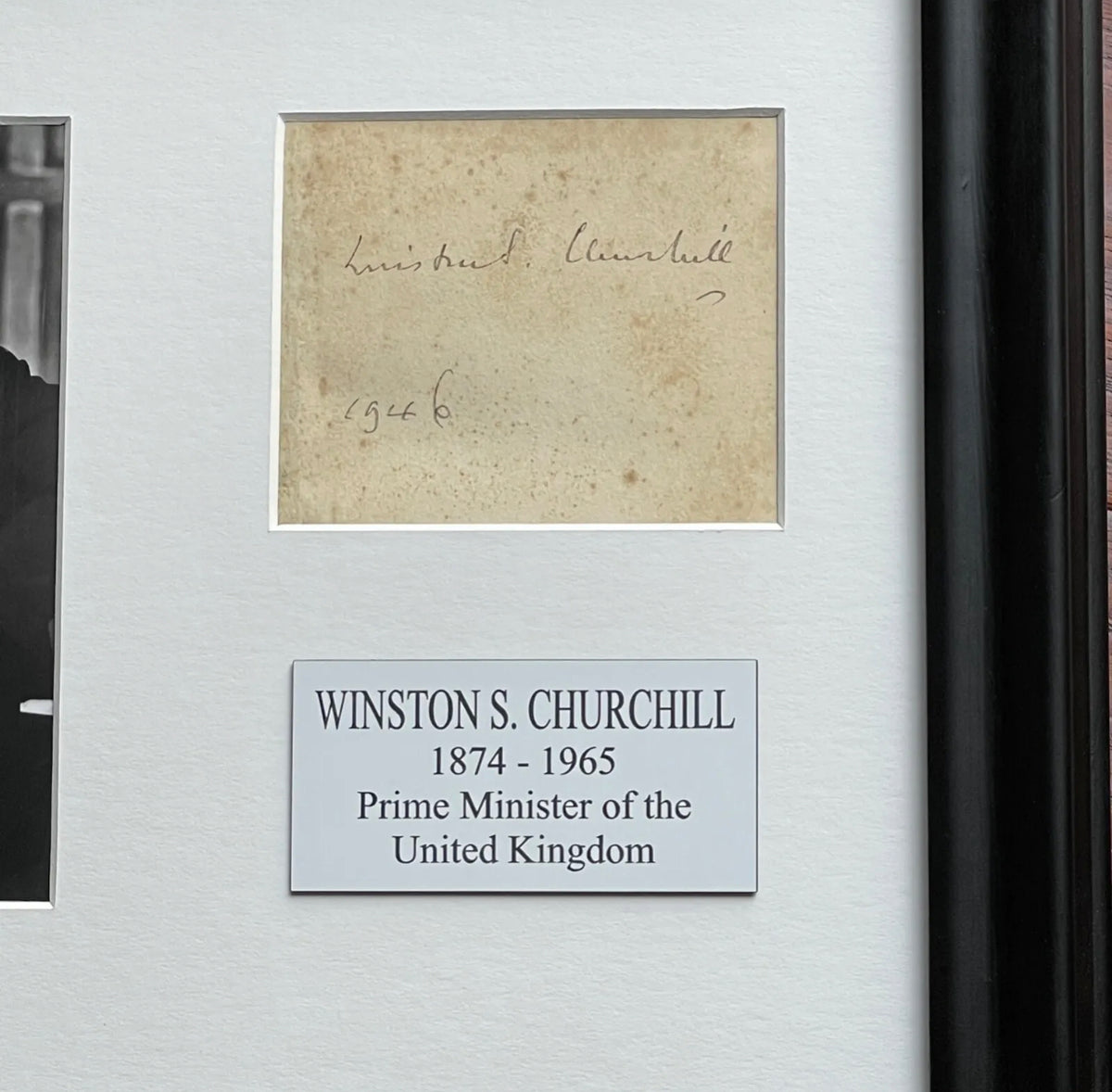 WINSTON CHURCHILL * JSA * UK Prime Minister AUTOGRAPH Cut Signature SIGNED 1946
