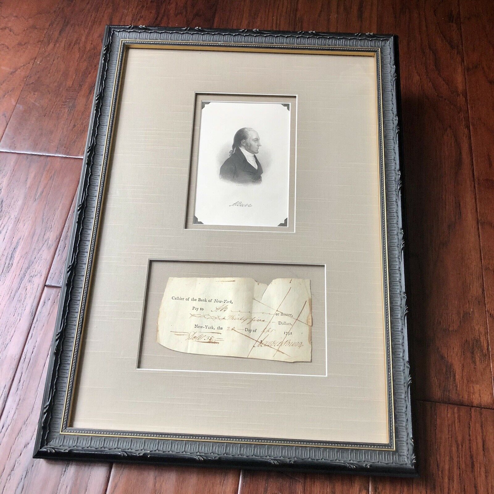 AARON BURR * JSA LOA * Autograph 2x Signed Check Dueled Alexander Hamilton